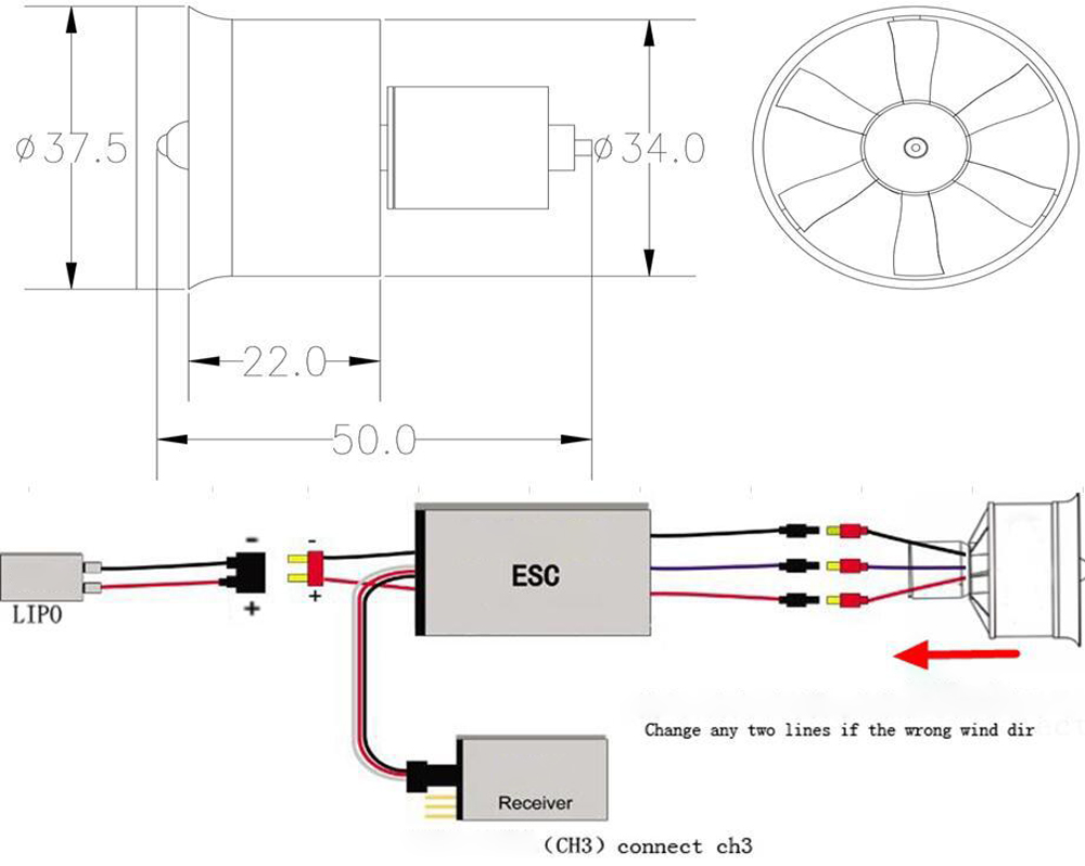 QX-MOTOR-30mm-EDF-6-Blatt-Ducted-Fan-mit-QF1611-14000KV-Brushless-Motor-2-4S-fuumlr-RC-Flugzeug-1990868-5